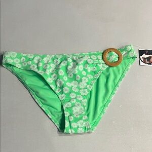No boundaries nobo bikini 👙 bottoms Green Floral Bikini Bottom large nwt new